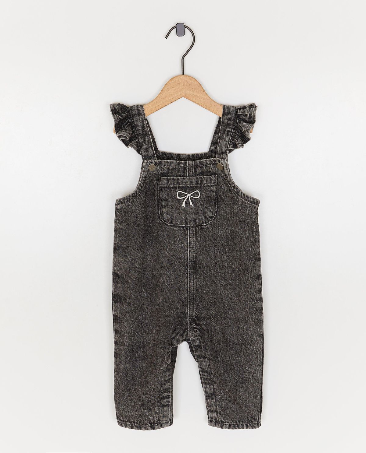 Biokatoenen jeanssalopette met verwassen look, 62-98