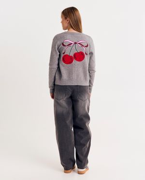 Cardigan - Cardigan met backprint