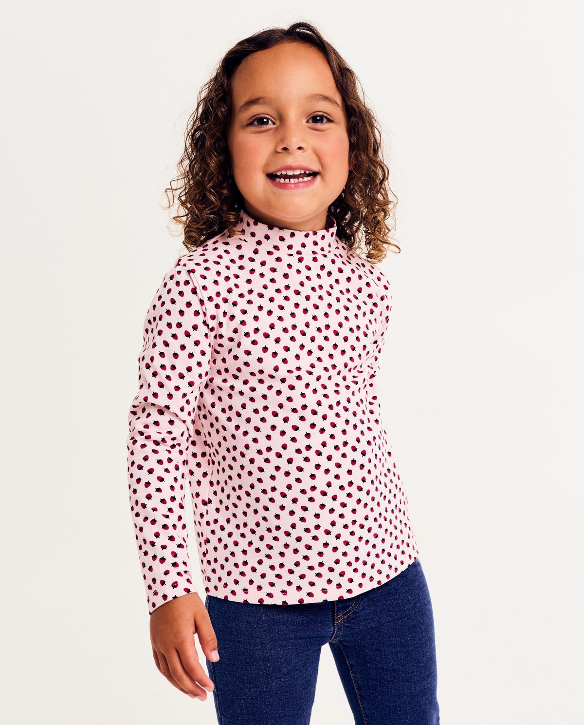 Longsleeve met aardbeiprint