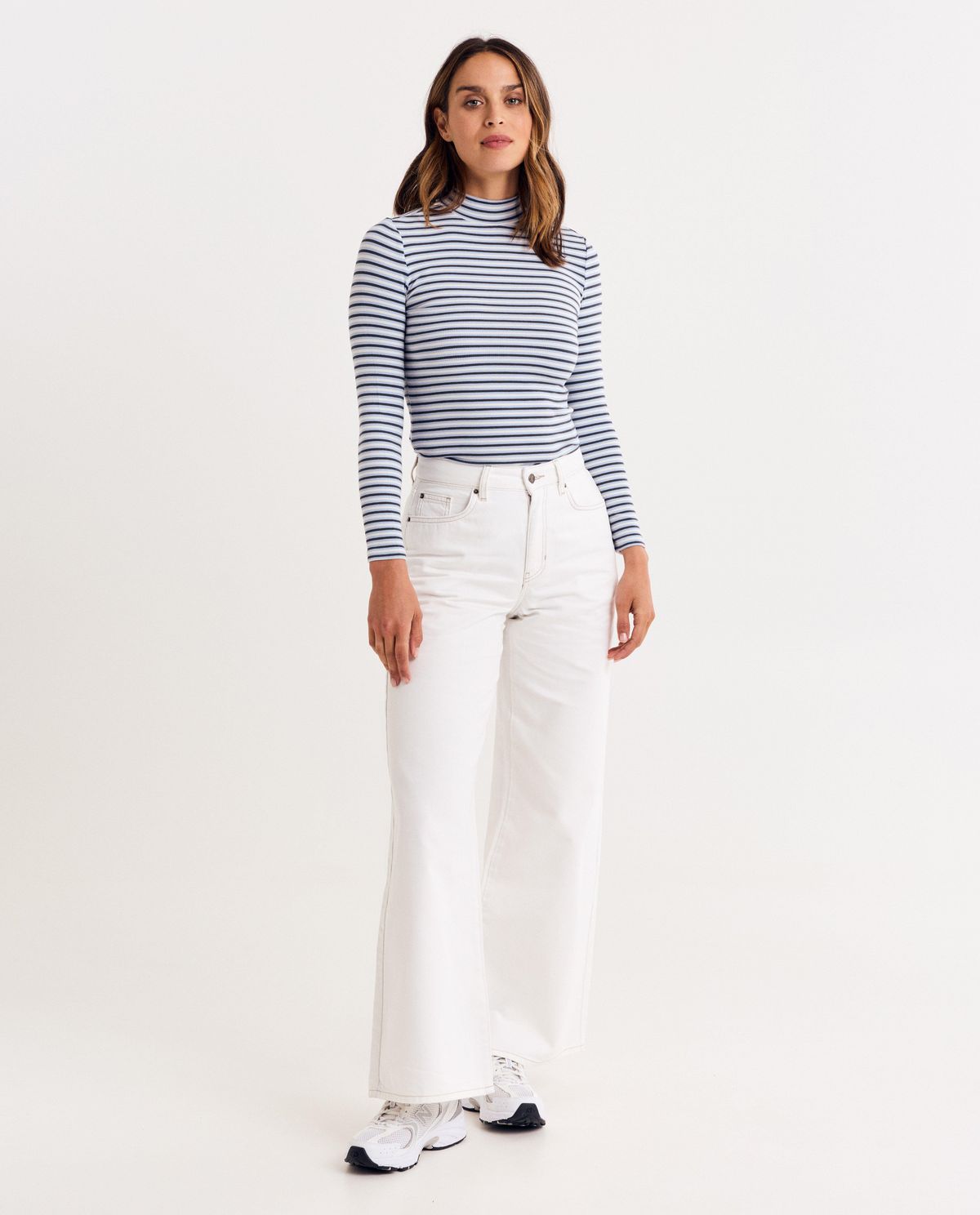 Witte jeans, wide leg fit, 34-46