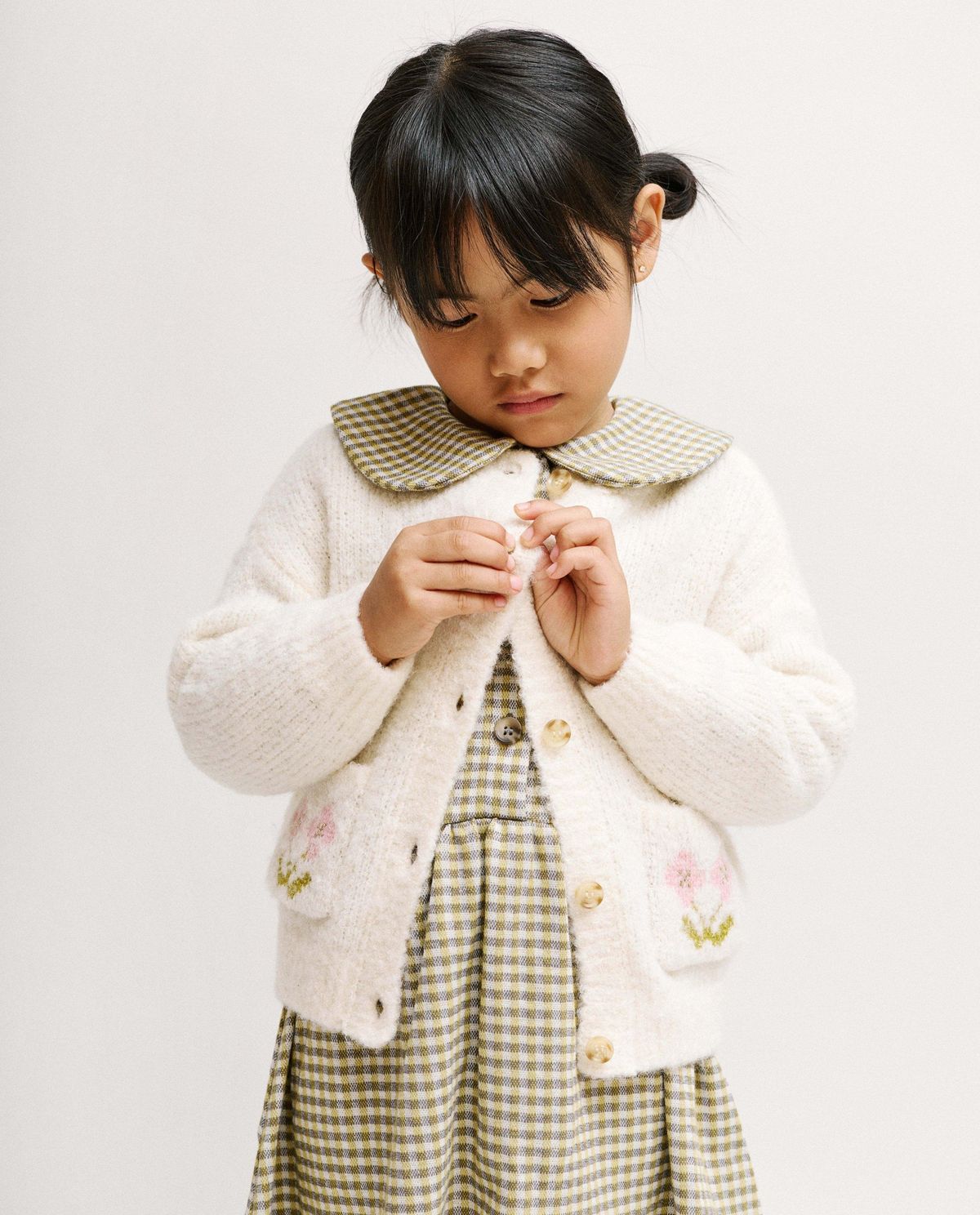 Cardigan met print bloemen
