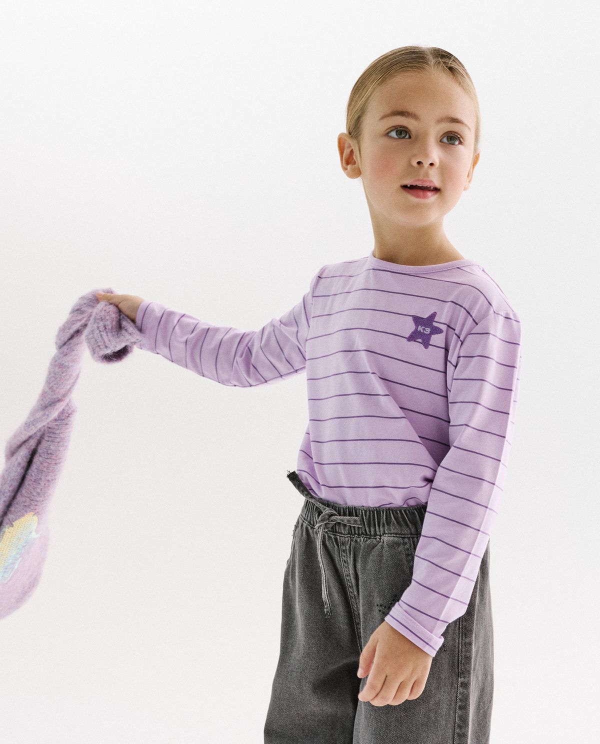 Longsleeve met geborduurde glitterster