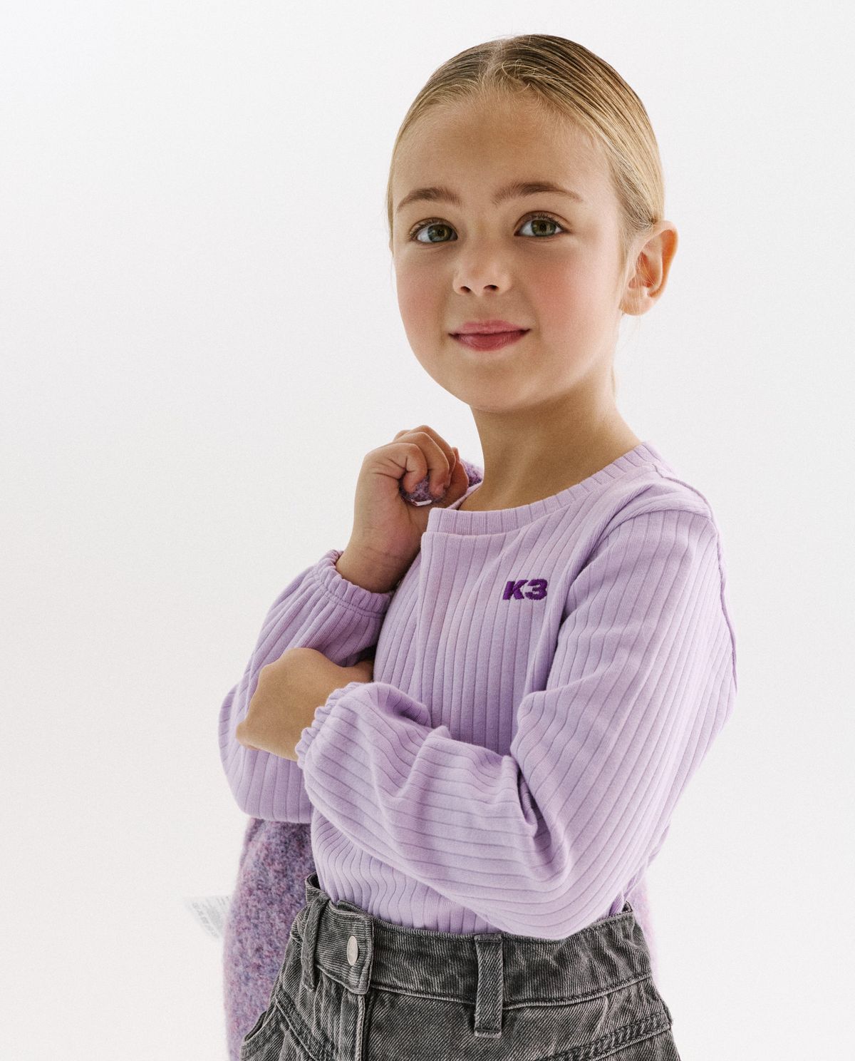 Longsleeve met geborduurd glitteropschrift