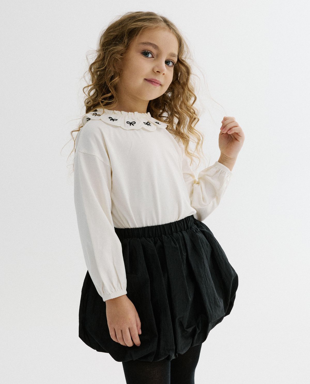 Longsleeve met kraag, loose fit