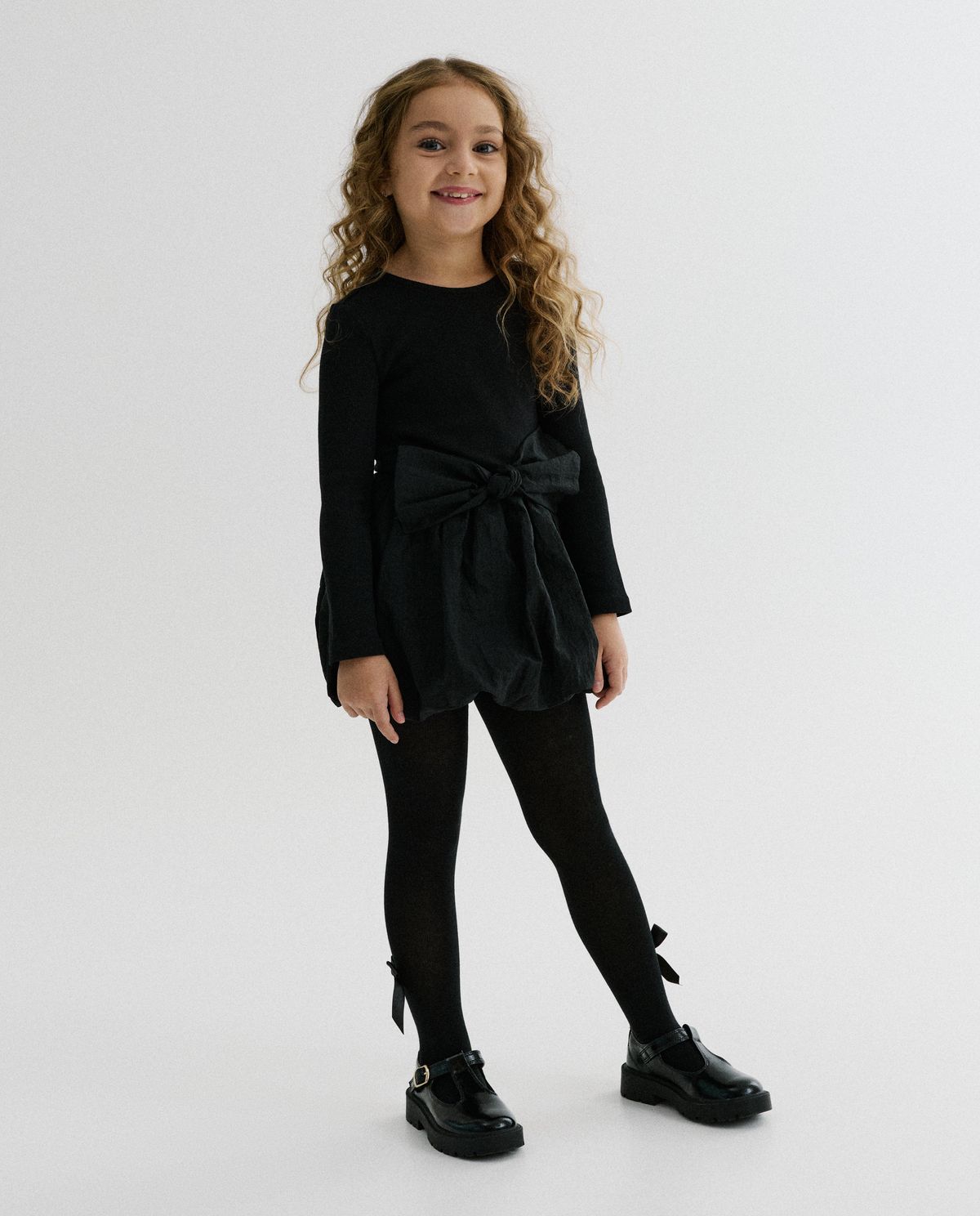 Jurk met strik, balloon fit, 92-128