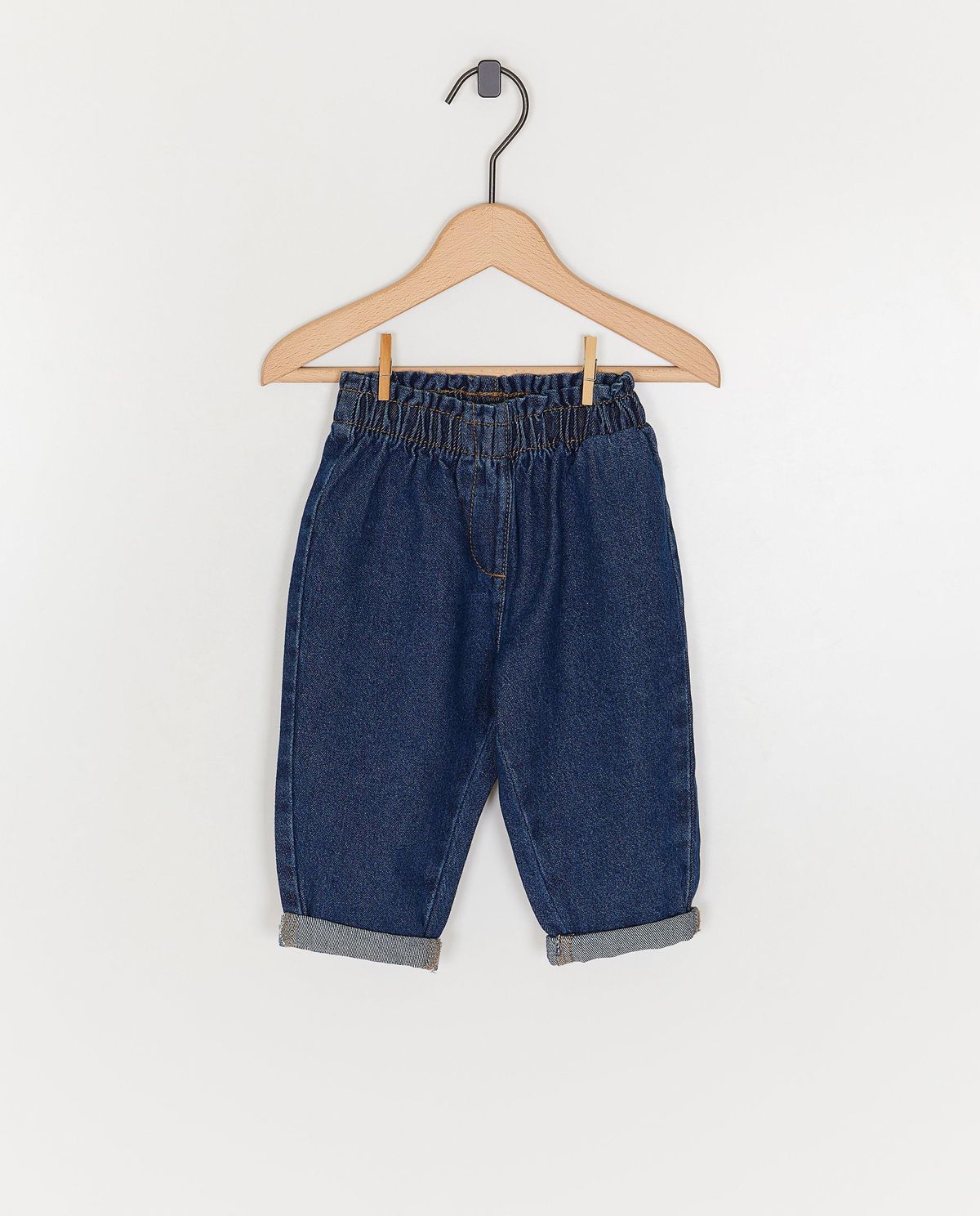 Donkerblauwe jeans, baggy fit