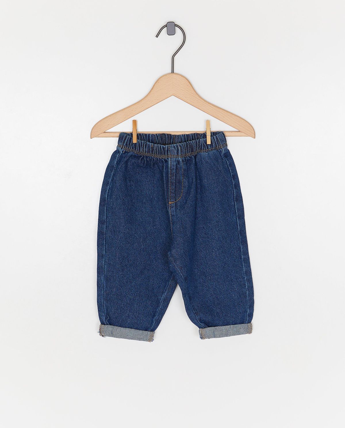 Donkerblauwe jeans, baggy fit