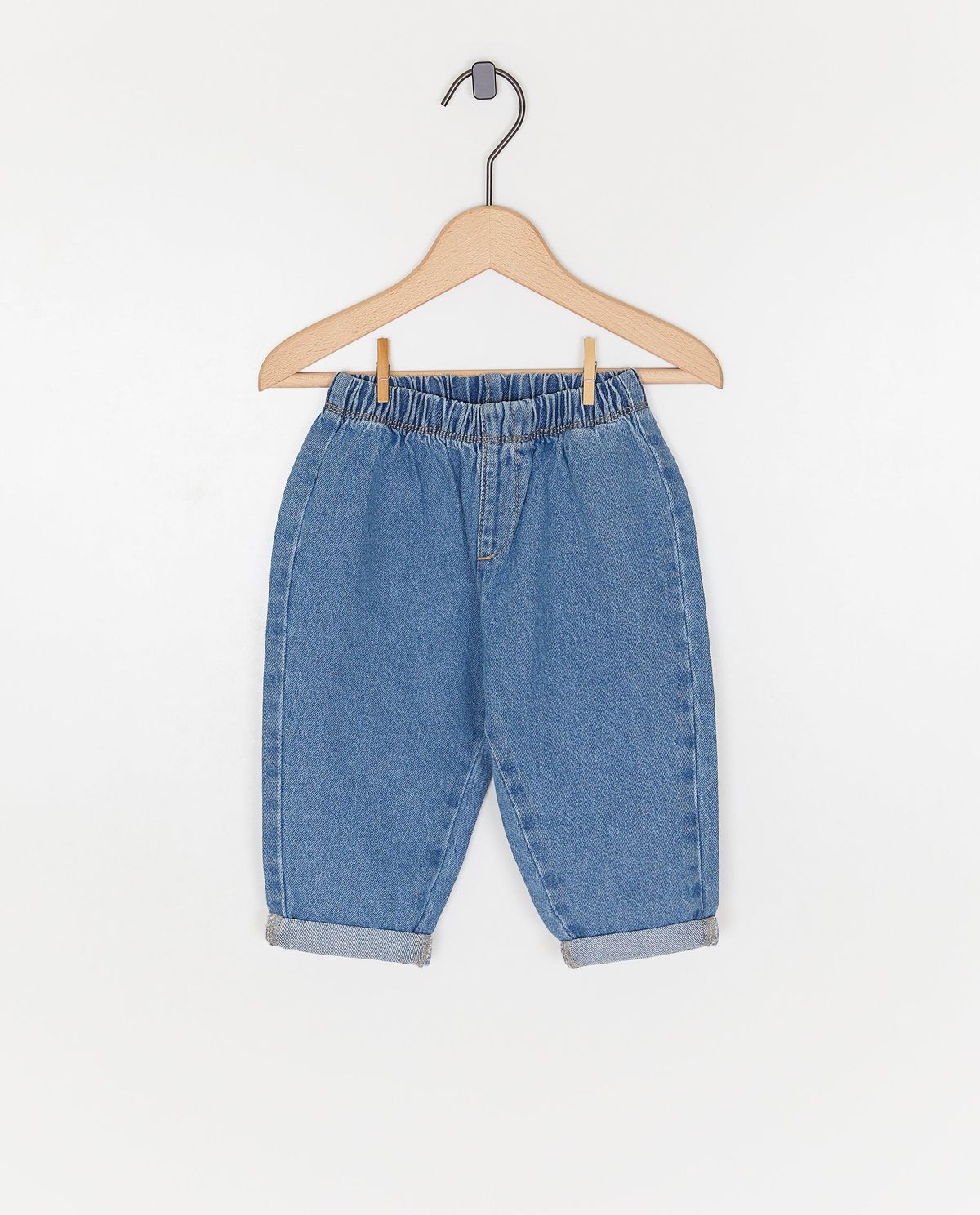 Donkerblauwe jeans, baggy fit