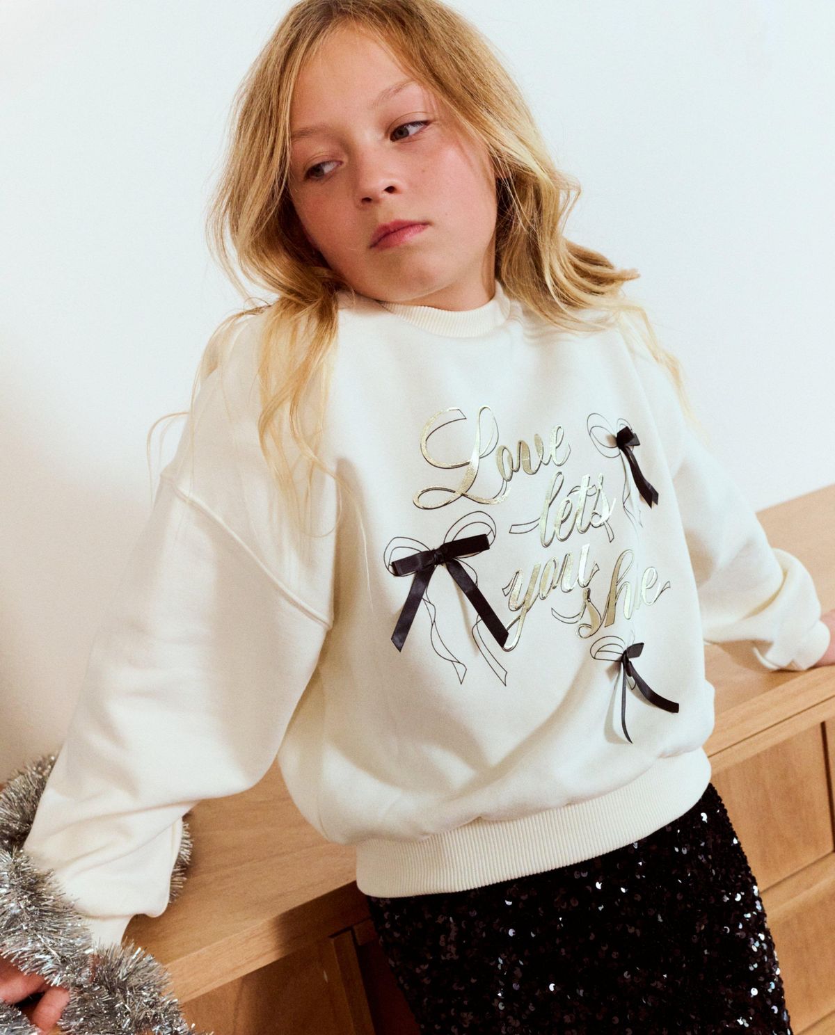 Sweater met opschrift, loose fit