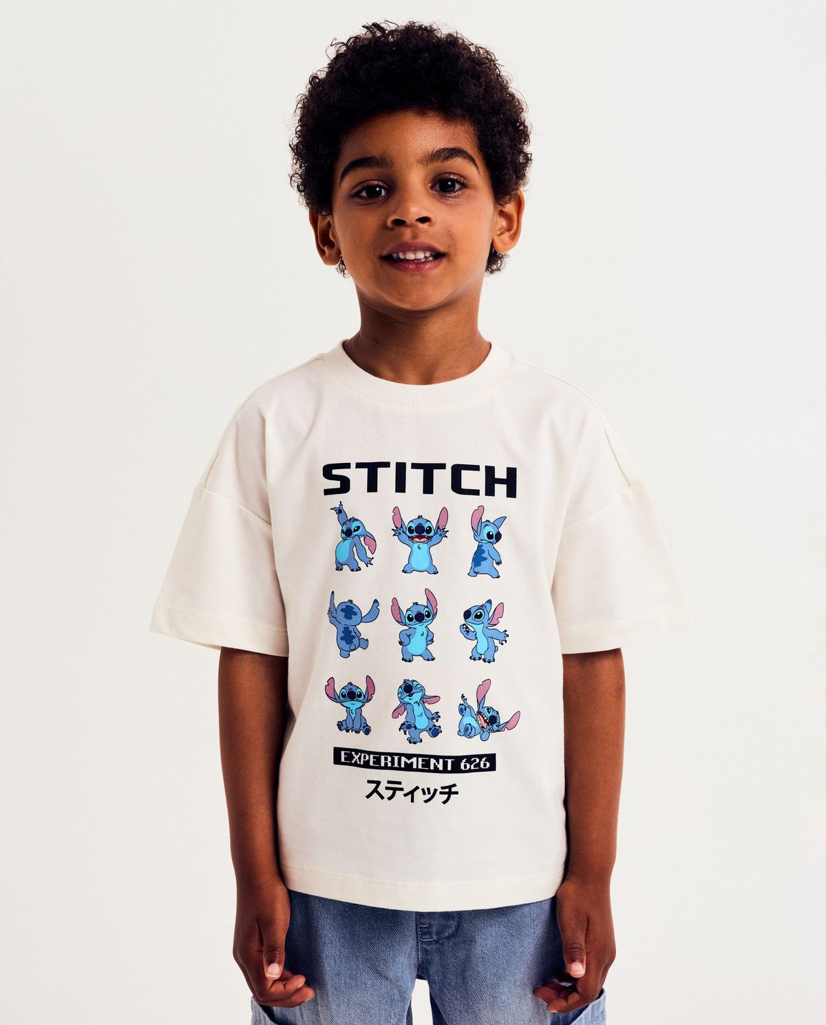 T-shirt met print Stitch