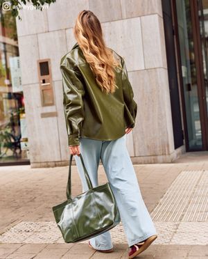 Hemden - Faux leather blouse