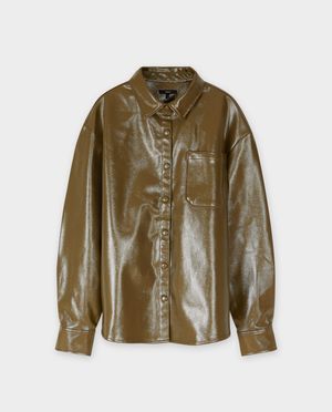 Hemden - Faux leather blouse