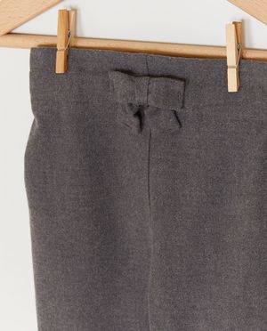 Broeken - Grijze broek met strik