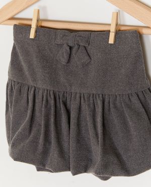 Rokken - Grijze rok, balloon fit