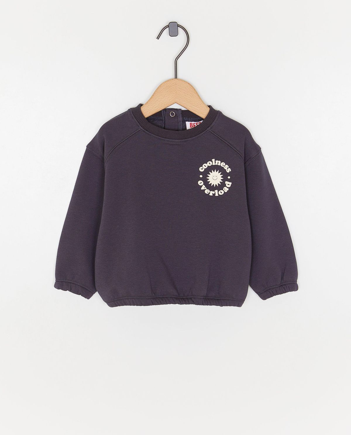 Sweater met opschrift in reliëf, loose fit