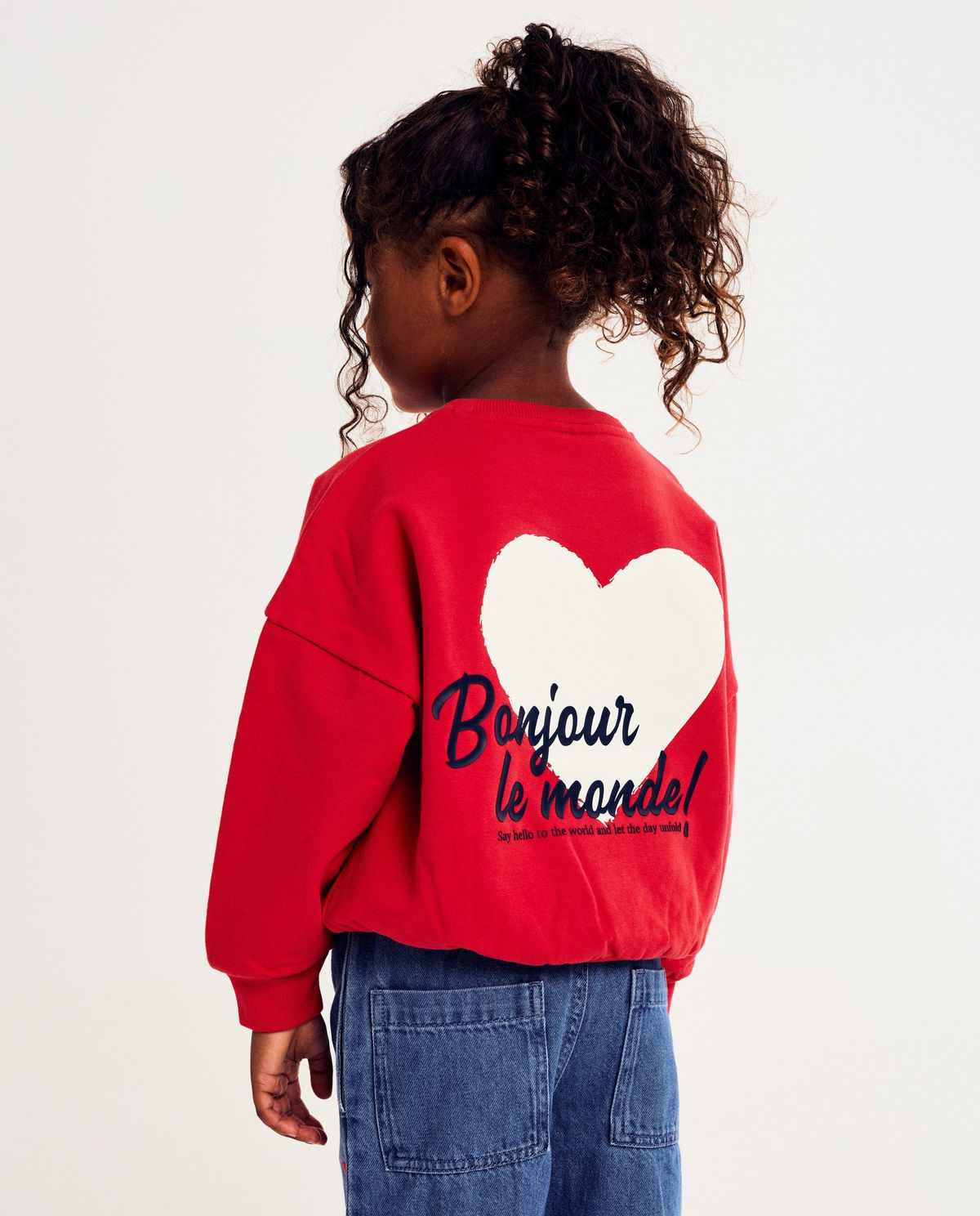 Sweater met backprint