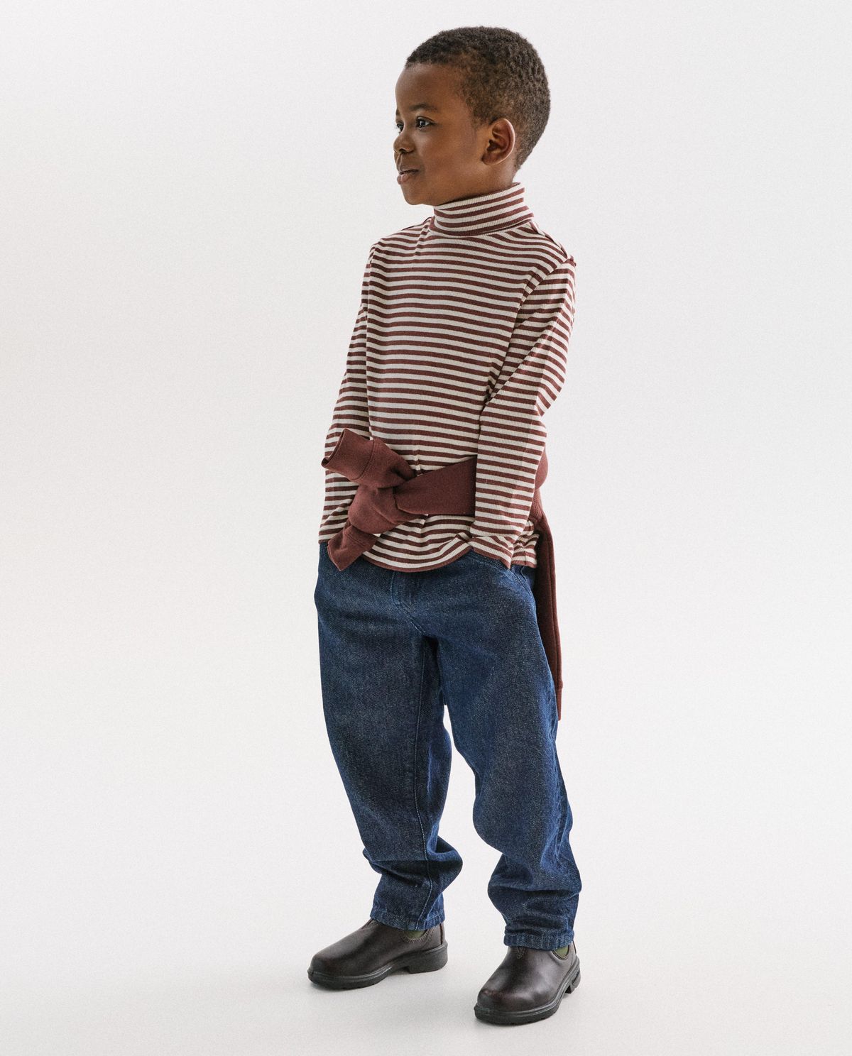 Donkerblauwe jeansbroek, baggy fit