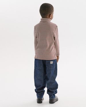 Jeans - Donkerblauwe jeansbroek, baggy fit