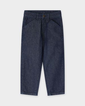 Jeans - Donkerblauwe jeansbroek, baggy fit