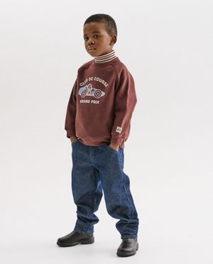 Jeans - Donkerblauwe jeansbroek, baggy fit