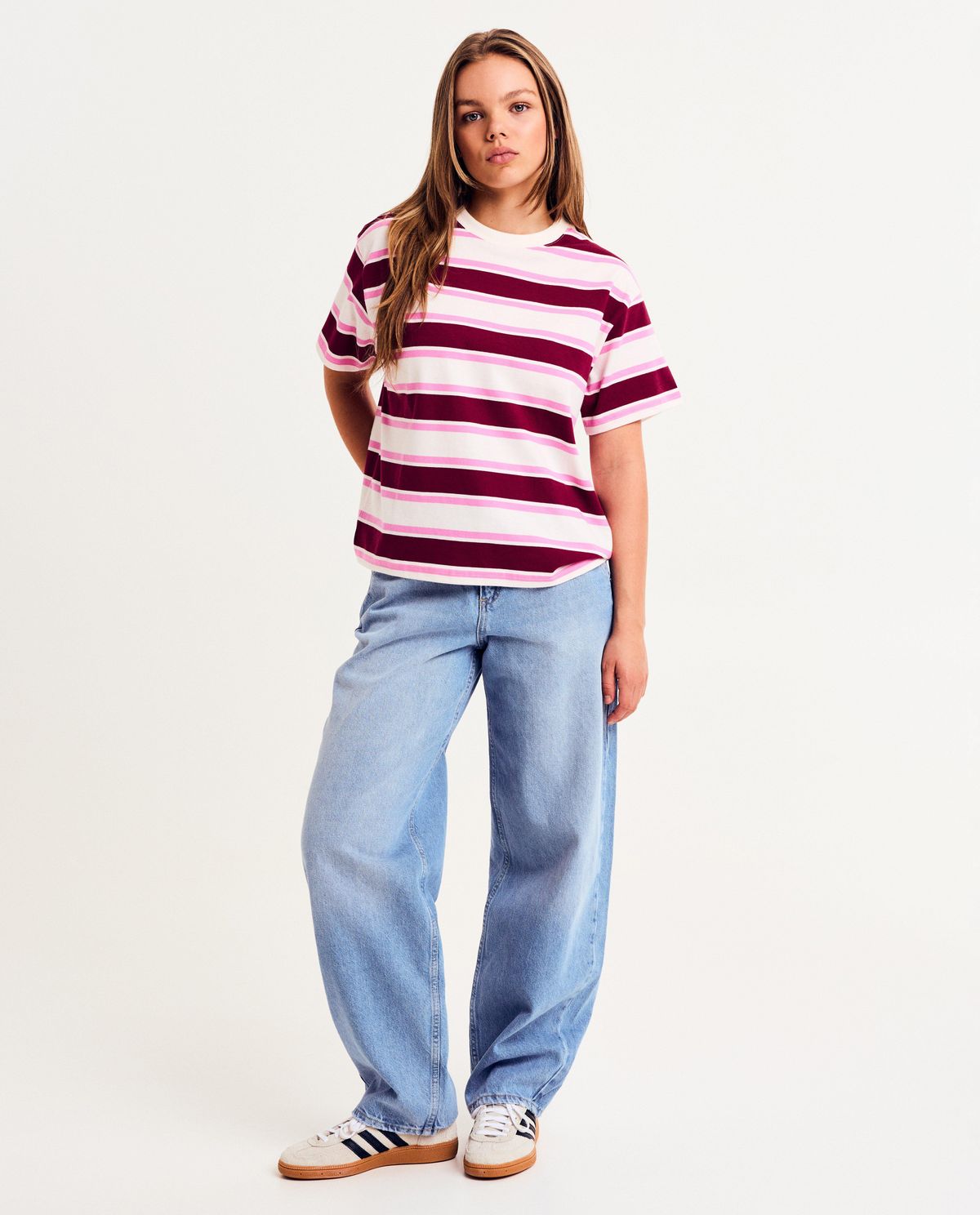 Blauwe jeans, balloon fit