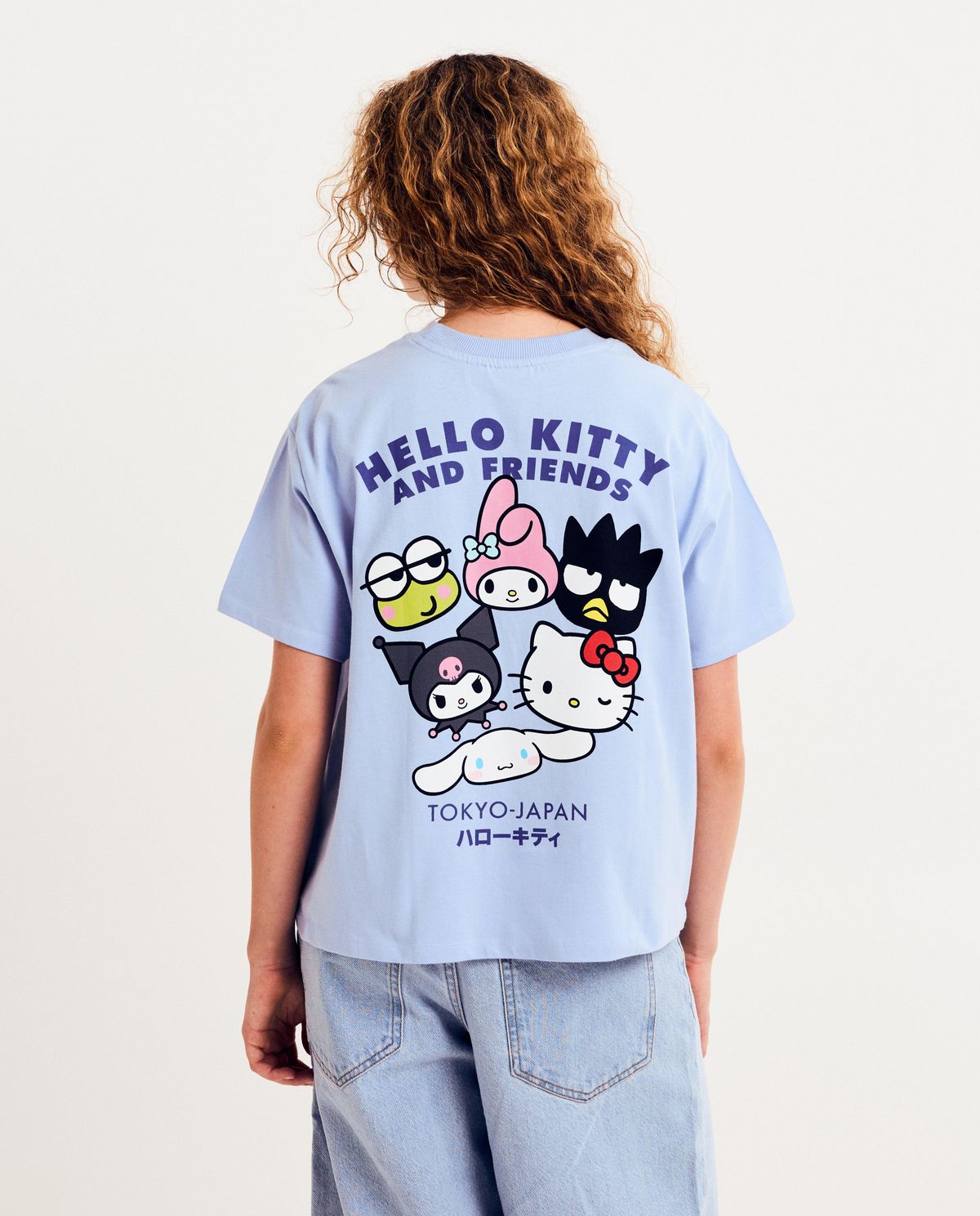 T-shirt met backprint Hello Kitty, oversized fit