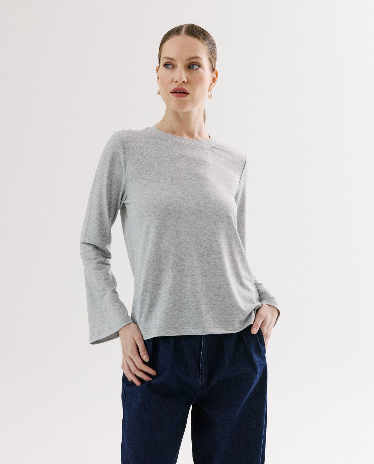 Longsleeve met wijde mouwen