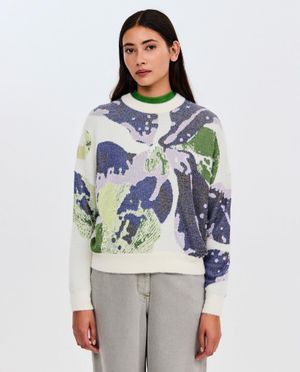 Trui met abstract bloemenpatroon - CKS Dames
