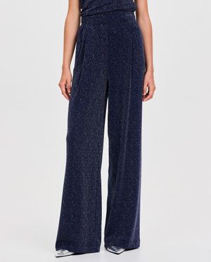 Broeken - Broek met glitter, wide fit