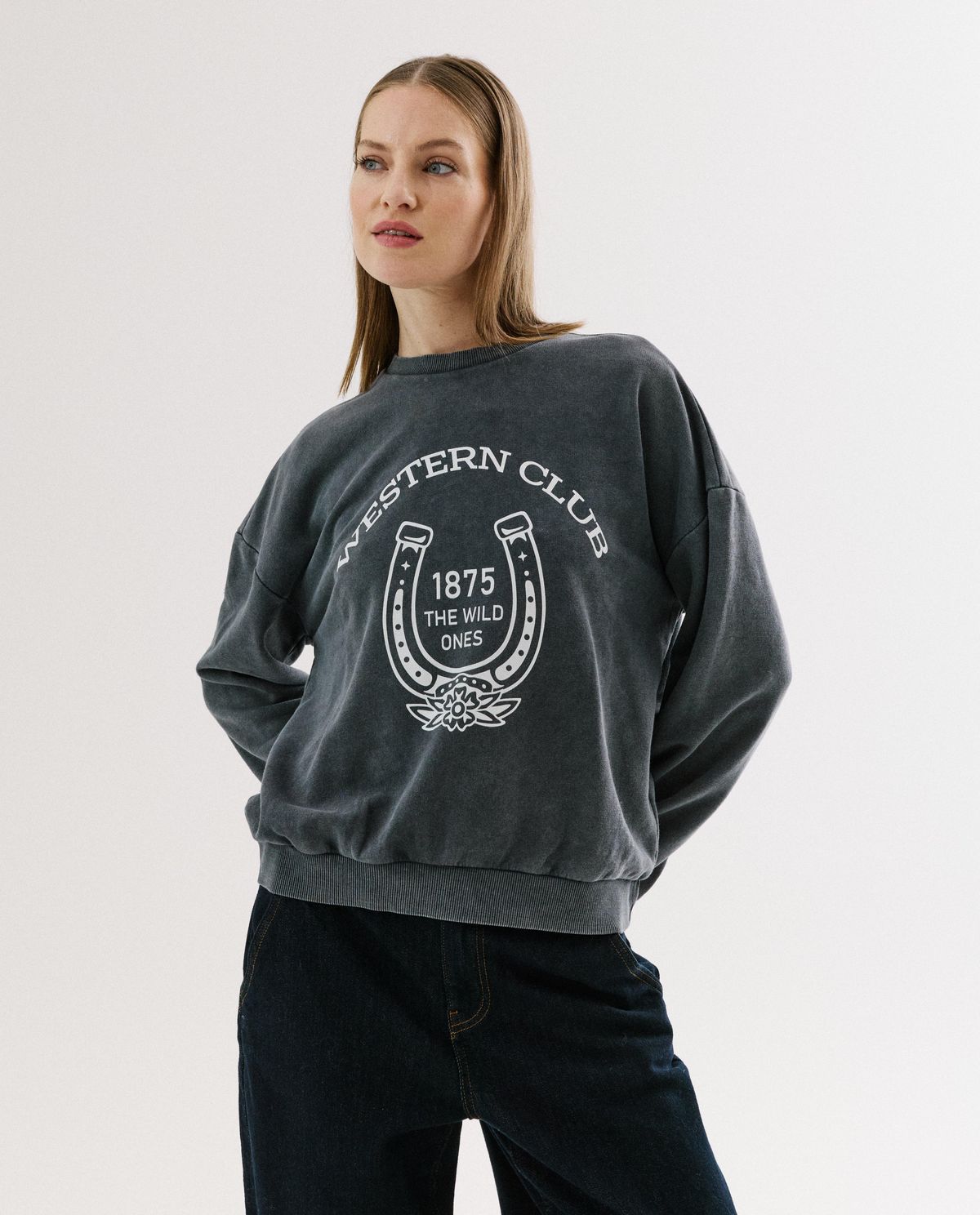 Sweater met print hoefijzer