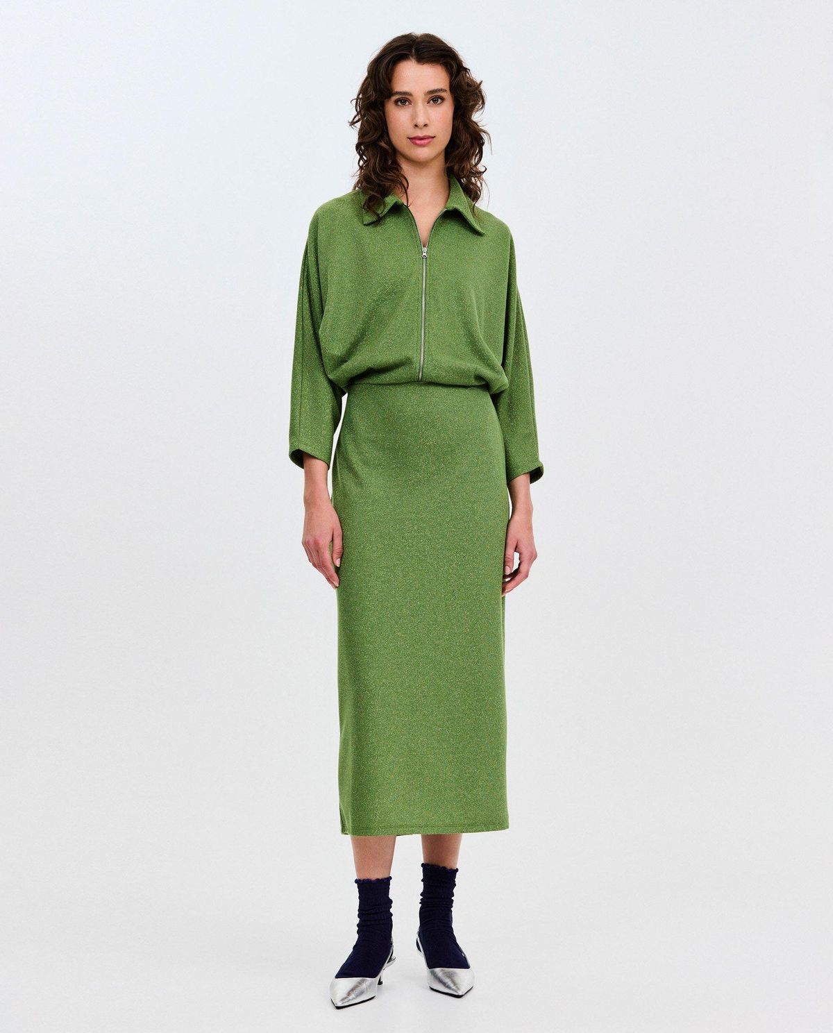 Groene jurk met glitter