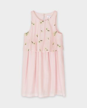 Robes - Robe avec fleurs brod&eacute;es