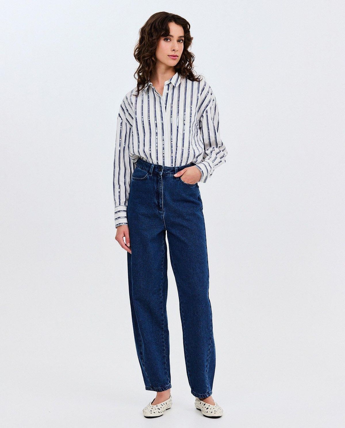 Donkerblauwe jeans