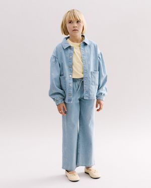 Blazers - Chemise en jean avec fleurs brod&eacute;es