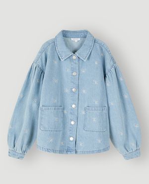 Blazers - Chemise en jean avec fleurs brod&eacute;es