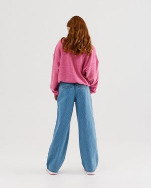 Jeans - Jeans met fijne strepen, straight fit