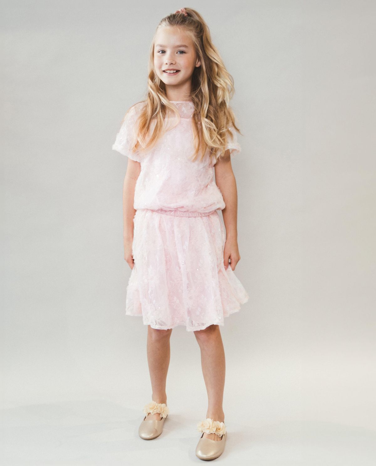 Mesh rok met kanten bloemen, Special occasions, 122-152
