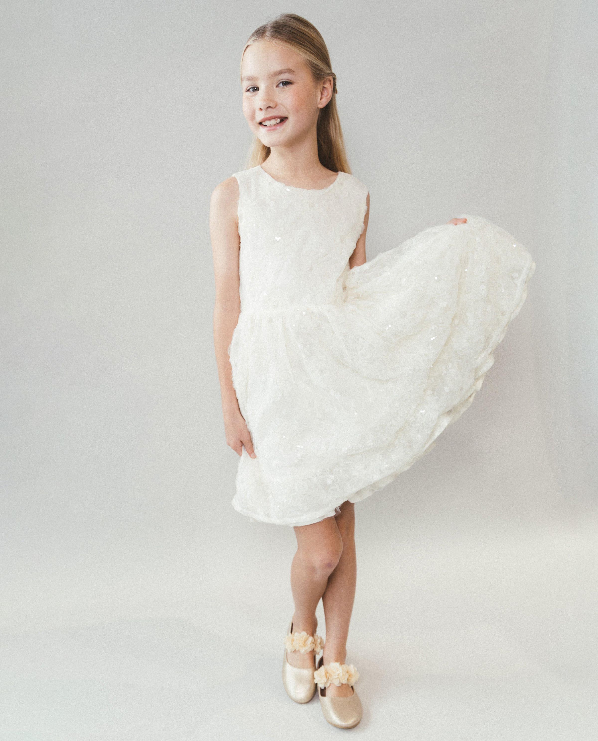 Robe fleurie en mesh, Special occasions, 122-152 - Le Chic