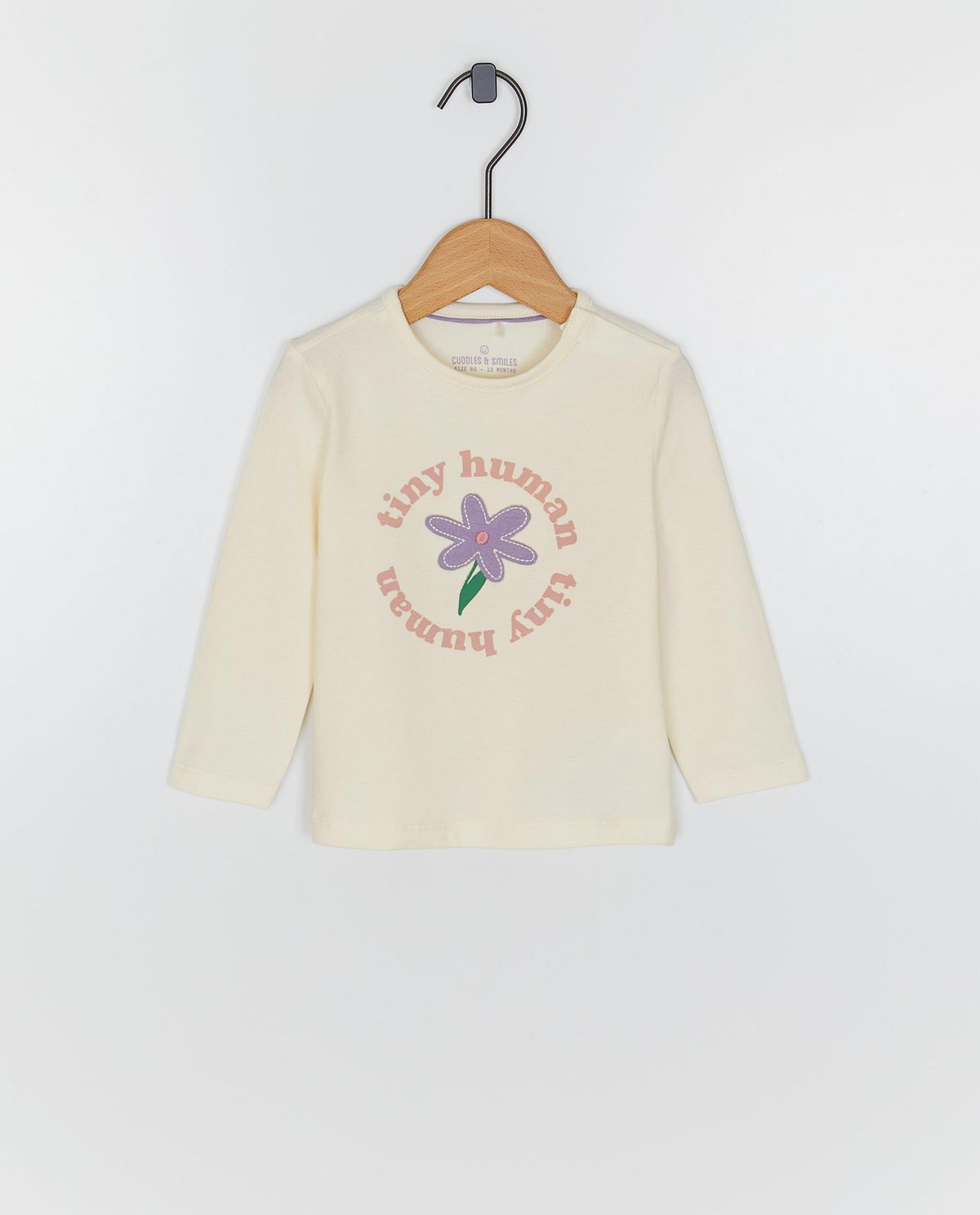 Longsleeve met opgestikte bloem
