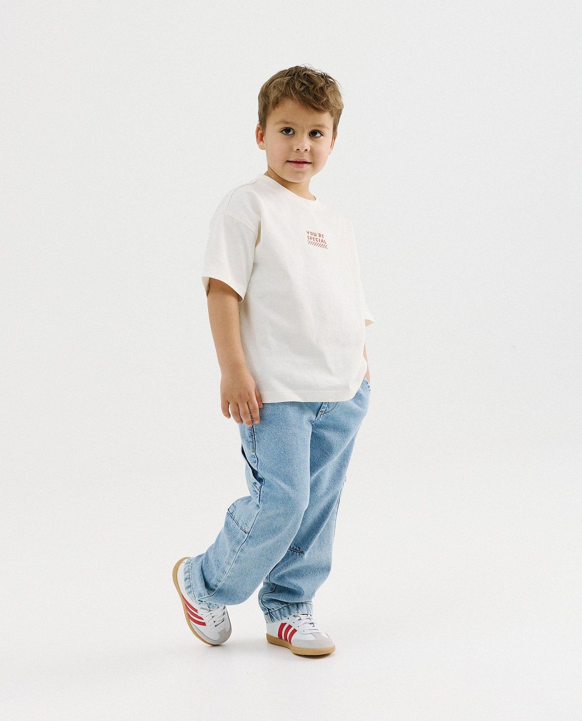 Jeans met carpenter details, relaxed fit