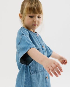 Kleedjes - Blauwe jeansjurk