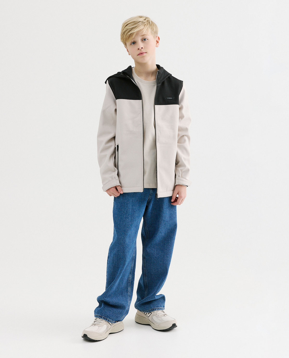 Softshell jas met color block