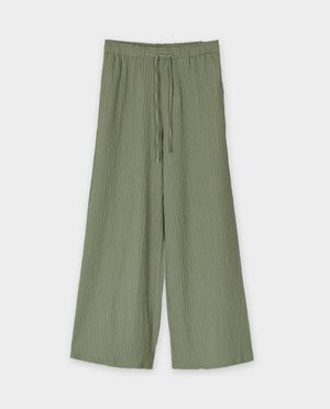 Broek met textuur, wide leg fit - Sora