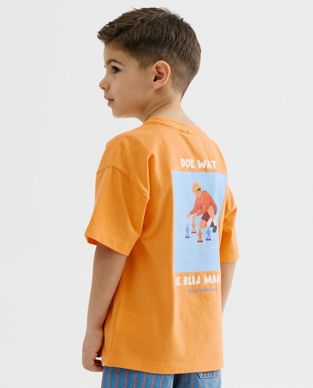 T-shirt met backprint, loose fit, unisex