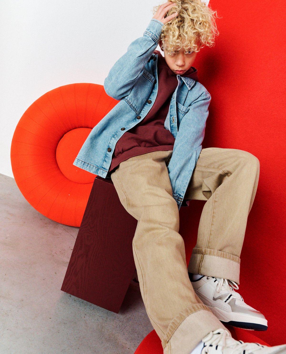 Bruine jeans, loose fit