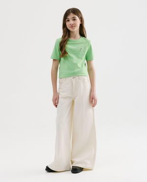 T-shirts - T-shirt met geborduurde strik, 134-176