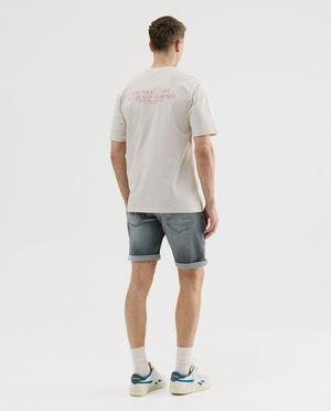 Shorten - Blauwe jeansshort, slim fit