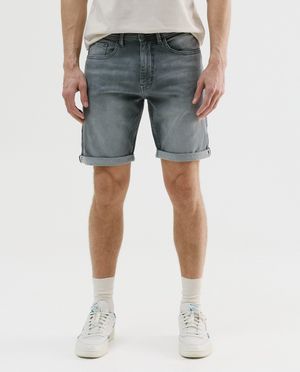 Shorten - Blauwe jeansshort, slim fit