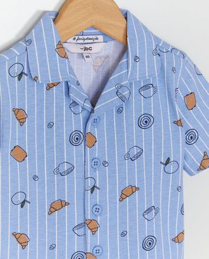 Nachtkleding - Pyjama met print croissants, 62-92