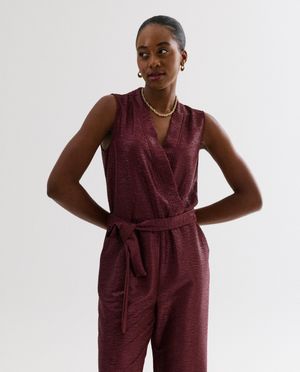Jumpsuit - Jumpsuit met metallic details